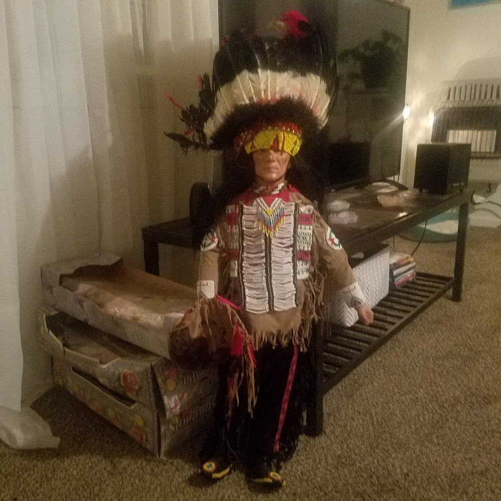 Apache warrior Indian Porcelain doll